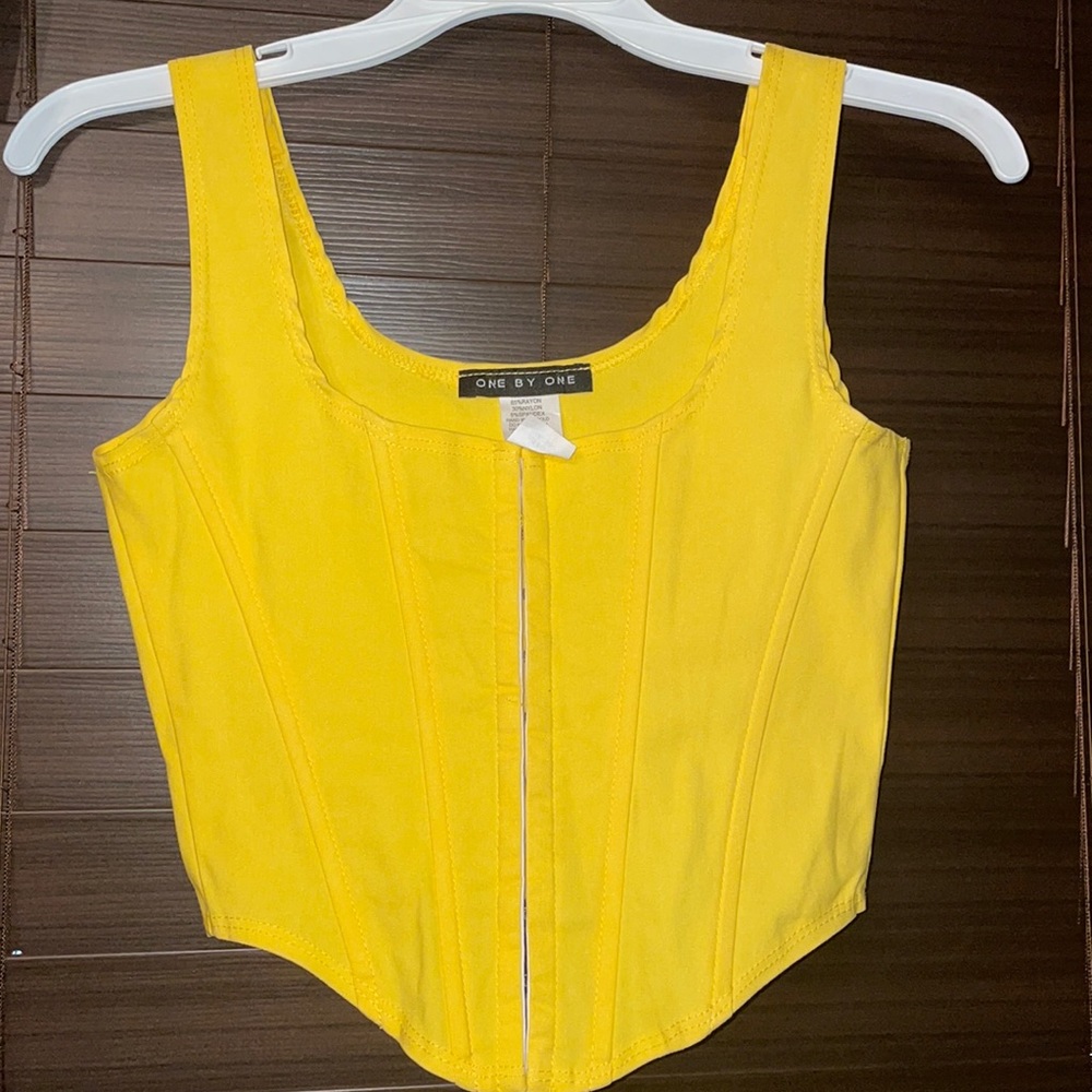 Yellow Corset Top